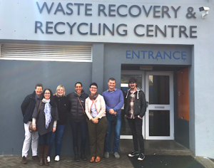 members of the GREEN HOME team with Petro Myburgh in front of the Waste Recovery and Recycling Centre