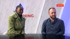 Phindi Dlamini and Guy Cronje from GREEN HOME, on ETV's The Morning Show