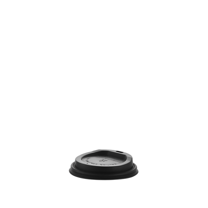 250ml Compostable Black Hot Cup Lid Pack - 50 Units