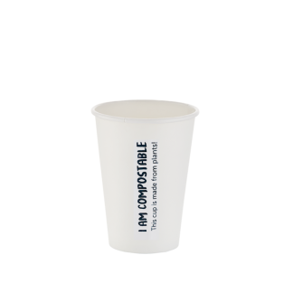 350ml White Single Wall Printed Hot Cup