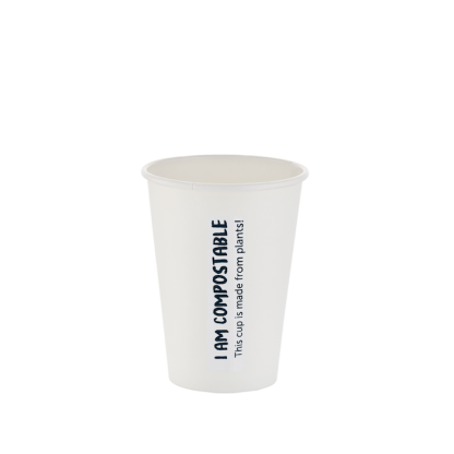350ml White Single Wall Printed Hot Cup