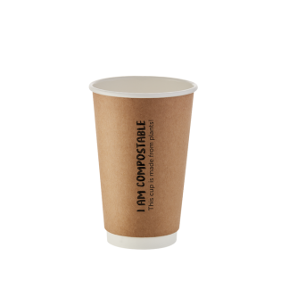 500ml Kraft Double Wall Printed Hot Cup