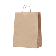 Handypack Kraft Gussetted Bag with Paper Twist Handles